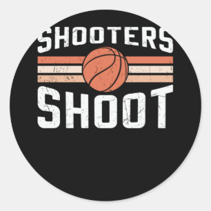 Shooters Shoot Ball   Basketball-Design Runder Aufkleber