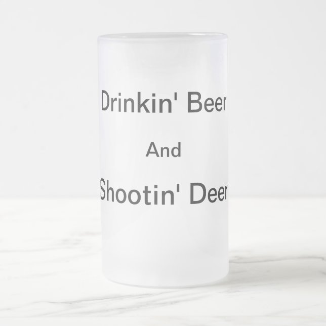 Shootin Rotwild-eisige Bier-Tasse Mattglas Bierglas (Mittel)