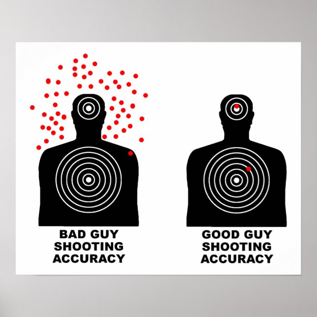 Shooting Accuracy Funny Poster (Vorne)