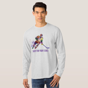 Shooting for your Goals Inspirational Hockey Zitat T-Shirt