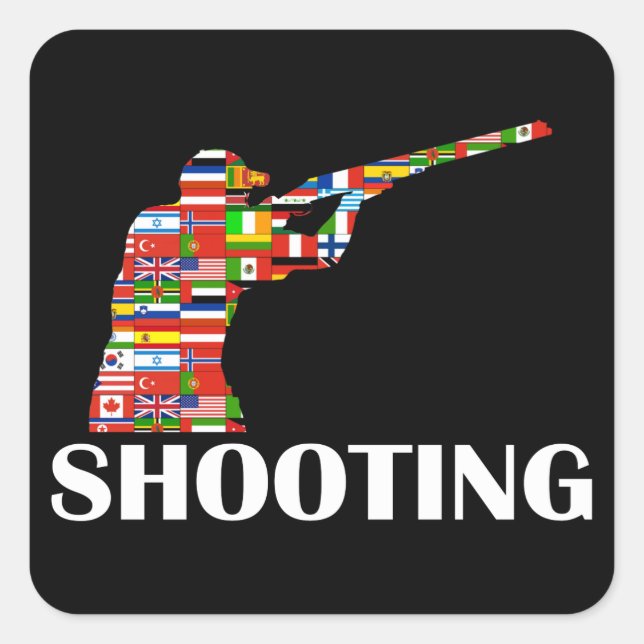 Shooting Quadratischer Aufkleber (Vorderseite)