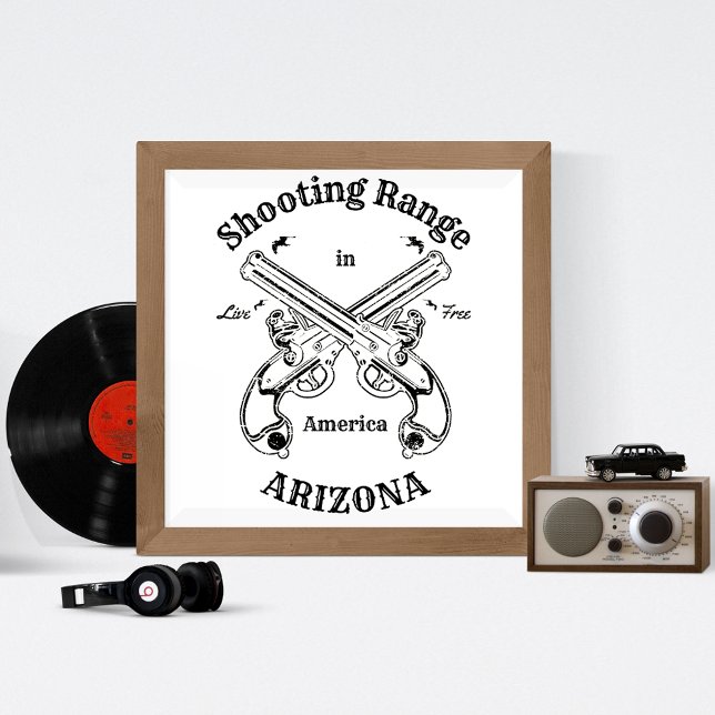 Shooting Range Arizona America Vintag Gun Logo Poster (Von Creator hochgeladen)
