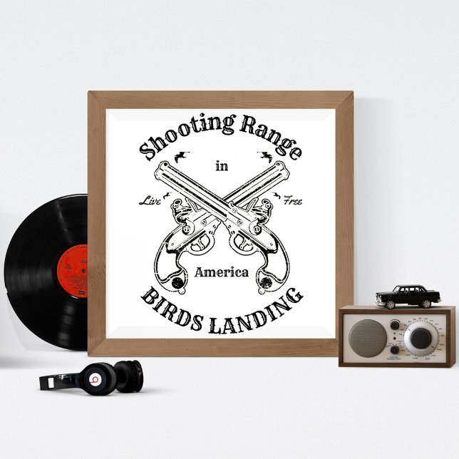 Shooting Range Birds Landing Gun Kalifornien Poster (Von Creator hochgeladen)