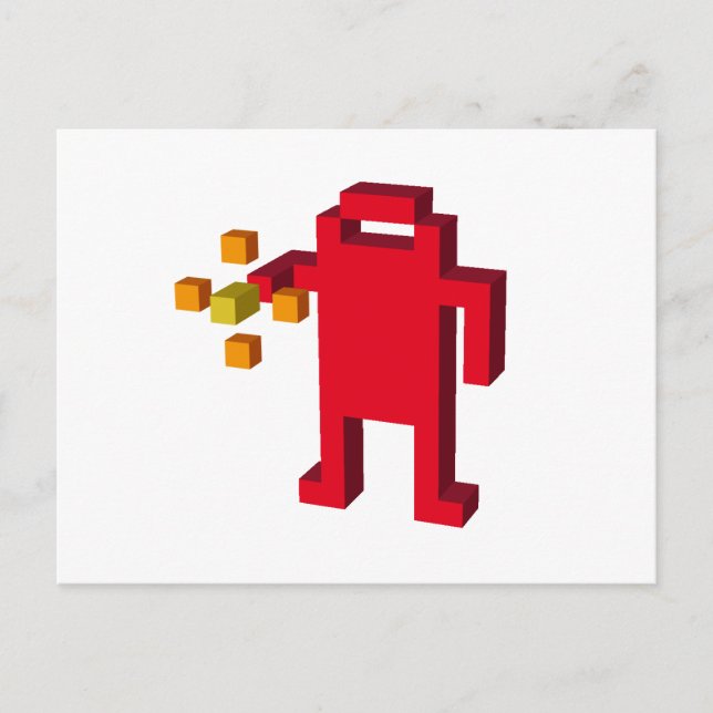 Shooting-Roboter Postkarte (Vorderseite)