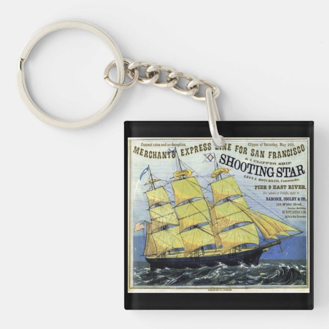 Shooting Star Clipper Sailing Schlüsselanhänger (Vorderseite)