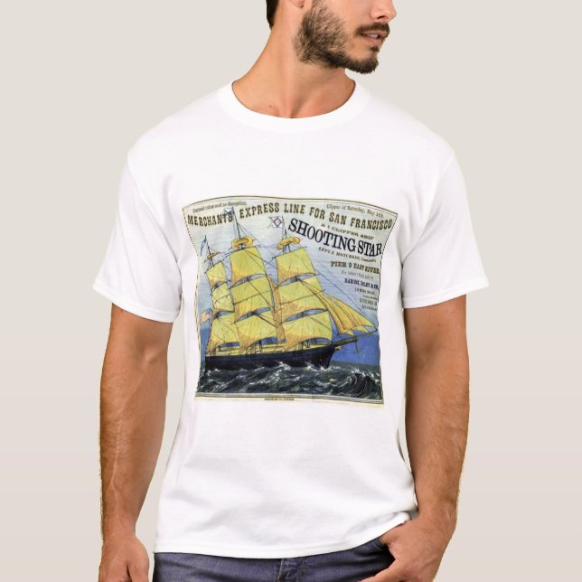 Shooting Star Clipper Sailing T-Shirt (Vorderseite)
