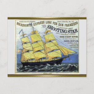 Shooting Star Clipper Segelschiff Postkarte