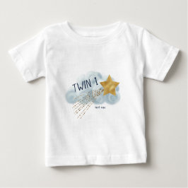 Shooting Star Geboren First Funny Twin Baby Dusche T-shirt