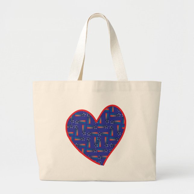Shooting Star Heart Jumbo Stoffbeutel (Vorne)