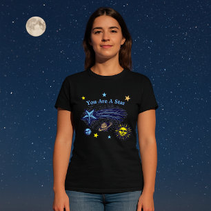 Shooting Star Himmels-Kunst-Affirmationsvorlage T-Shirt