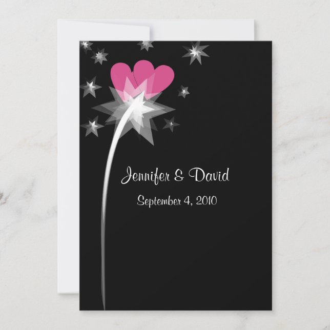 Shooting Star Hochzeit Einladung (Vorderseite)