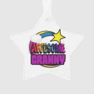 Shooting Star Rainbow Phantastisch Granny Ornament