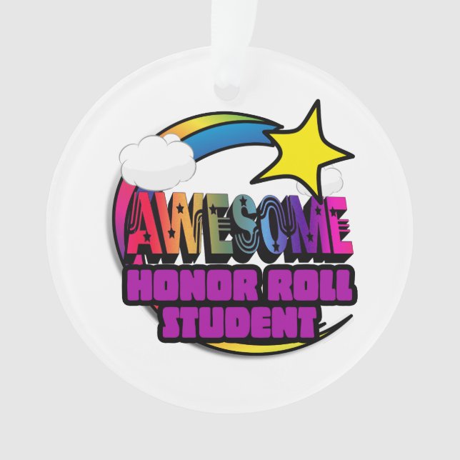 Shooting Star Rainbow Phantastisch Honorar Roll St Ornament (Vorderseite)