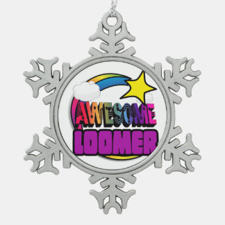 Shooting Star Rainbow Phantastisch Loomer Schneeflocken Zinn-Ornament