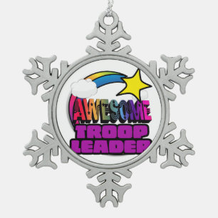 Shooting Star Regenbogen Großartiger Truppführer Schneeflocken Zinn-Ornament
