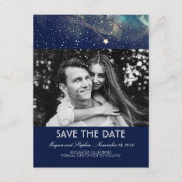 Shooting Star Starry Night Foto Save the Date Ankündigungspostkarte