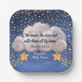 Shooting Star Twin Baby Dusche Pappteller