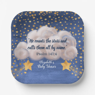 Shooting Star Twin Baby Dusche Pappteller