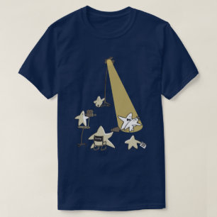 Shooting Stars Funny Word Pun Cartoon Graphic T-Shirt