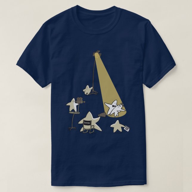 Shooting Stars Funny Word Pun Cartoon Graphic T-Shirt (Design vorne)