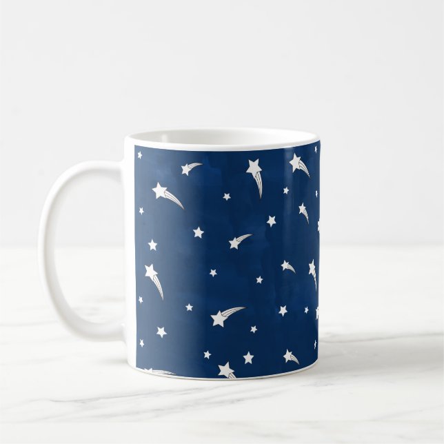 Shooting Stars Navy Blue Kaffeetasse (Links)