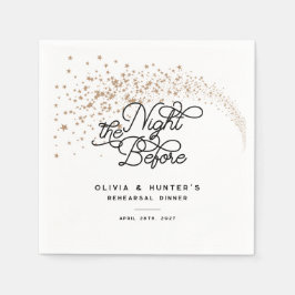 Shooting Stars The Night Before Rehearsal Dinner Serviette