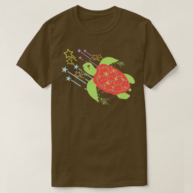 Shooting Stars Turtle T-Shirt (Design vorne)