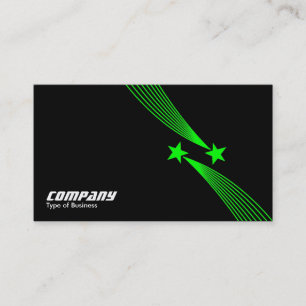 Shooting Stars v2 - Grün auf Schwarzem Visitenkarte