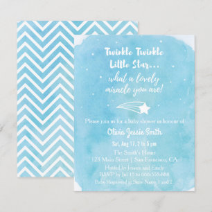 Shooting Twinkle Twinkle Little Star Baby Shower Einladung