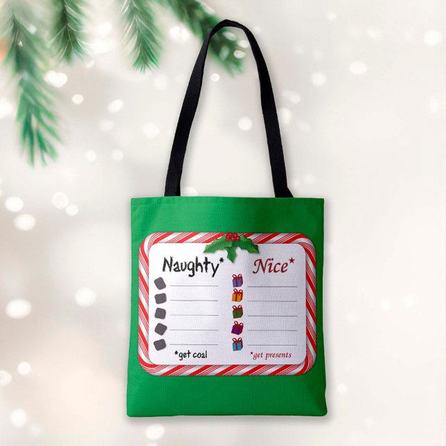 Shop für die Naughty oder Nice Tote Bag (Von Creator hochgeladen)