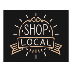 Shop lokale Retro Vintage dunkle akademische Ästhe Poster