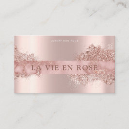 Shop Moderne Elegante Glitzer Rose Gold Boutique Visitenkarte