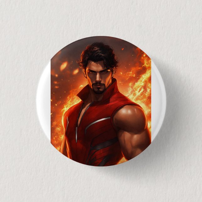 Shop Superhero League Druckknopf. Button (Vorderseite)