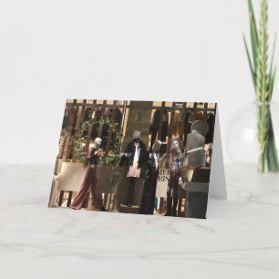 Shop Window London UK Weihnachtsfeiertage Karte