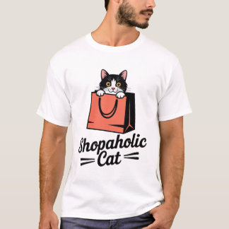 Shopaholic Cat Funny T - Shirt