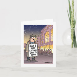 Shoplifting days til Christmas Karte