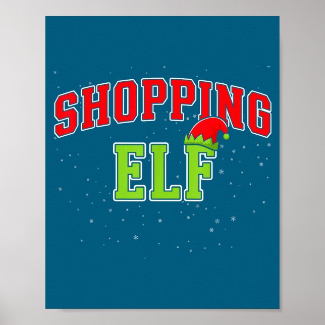 Shopng Elf Christmas Family Matching Group Xmas Sh Poster (Vorne)