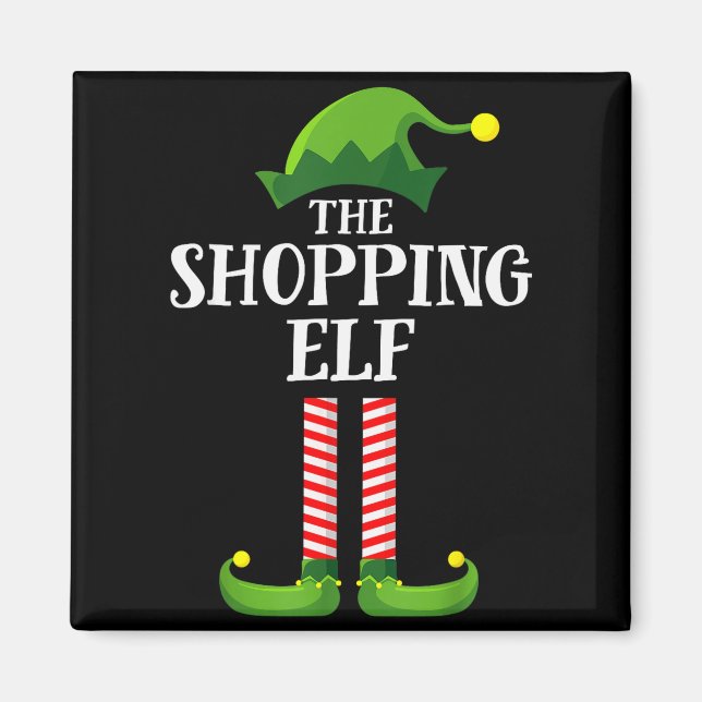 Shopng Elf Matching Family Group Christmas Party P Magnet (Vorne)