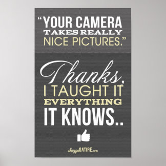 Shoppe Satire - Spaß für Fotografen Print Poster