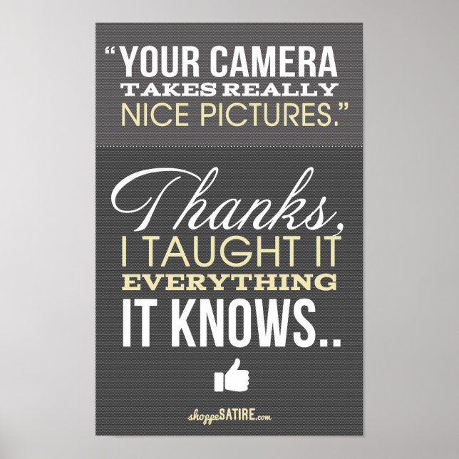 Shoppe Satire - Spaß für Fotografen Print Poster (Vorne)