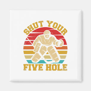 Shoppen Sie Ihre fünf Hole Funny Ice Hockey Goalie Magnet