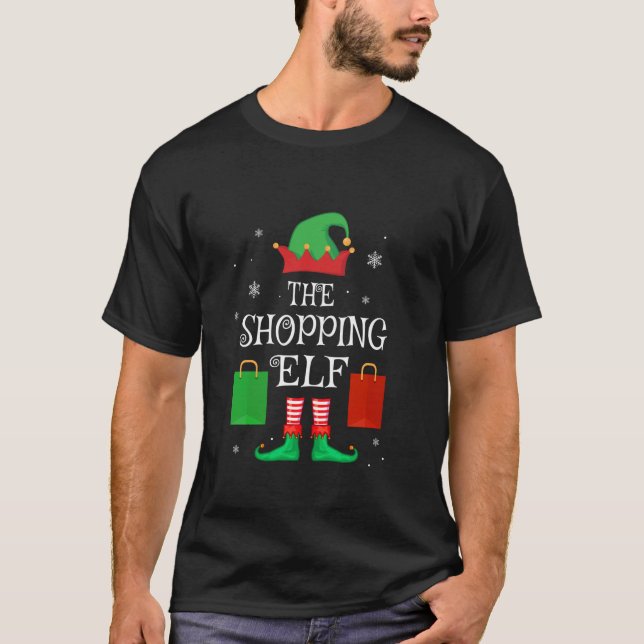 Shopping Elf Familie Matching Group Weihnachtsgesc T-Shirt (Vorderseite)