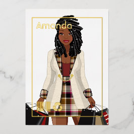 Shopping Girl Birthday Party Einladung