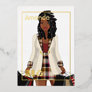 Shopping Girl Birthday Party Einladung