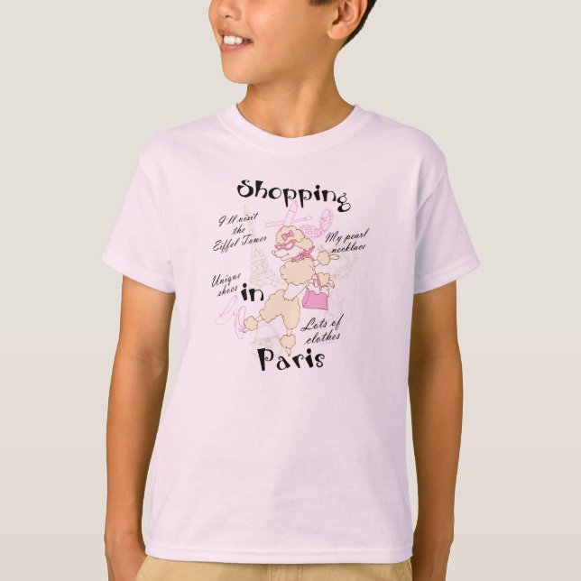 Shopping im Pariser T - Shirt (Vorderseite)