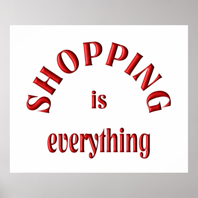Shopping ist alles poster (Vorne)