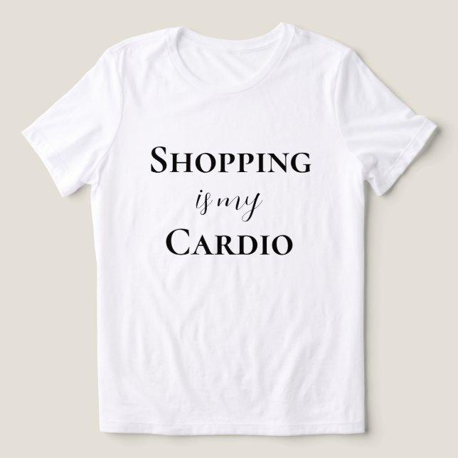 Shopping ist mein Cardio Tri-Blend Shirt (Design Vorderseite)