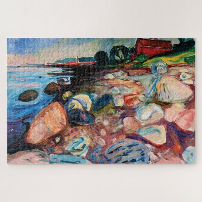 Shopping mit Red House von Edvard Munch Puzzle (Horizontal)