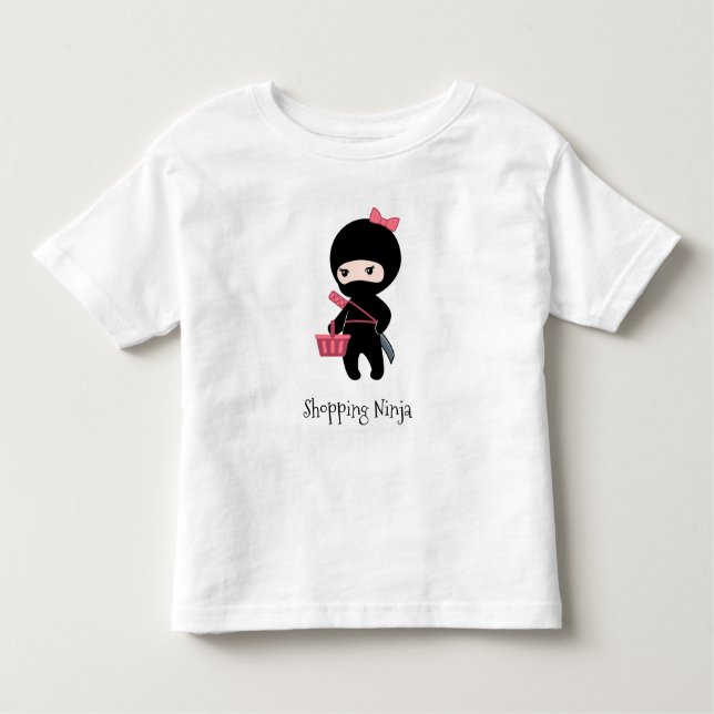 Shopping Ninja Girl Kleinkind T-shirt (Vorderseite)