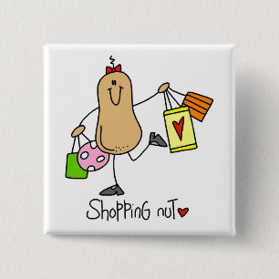 Shopping Nut T-Shirts und Geschenke Button